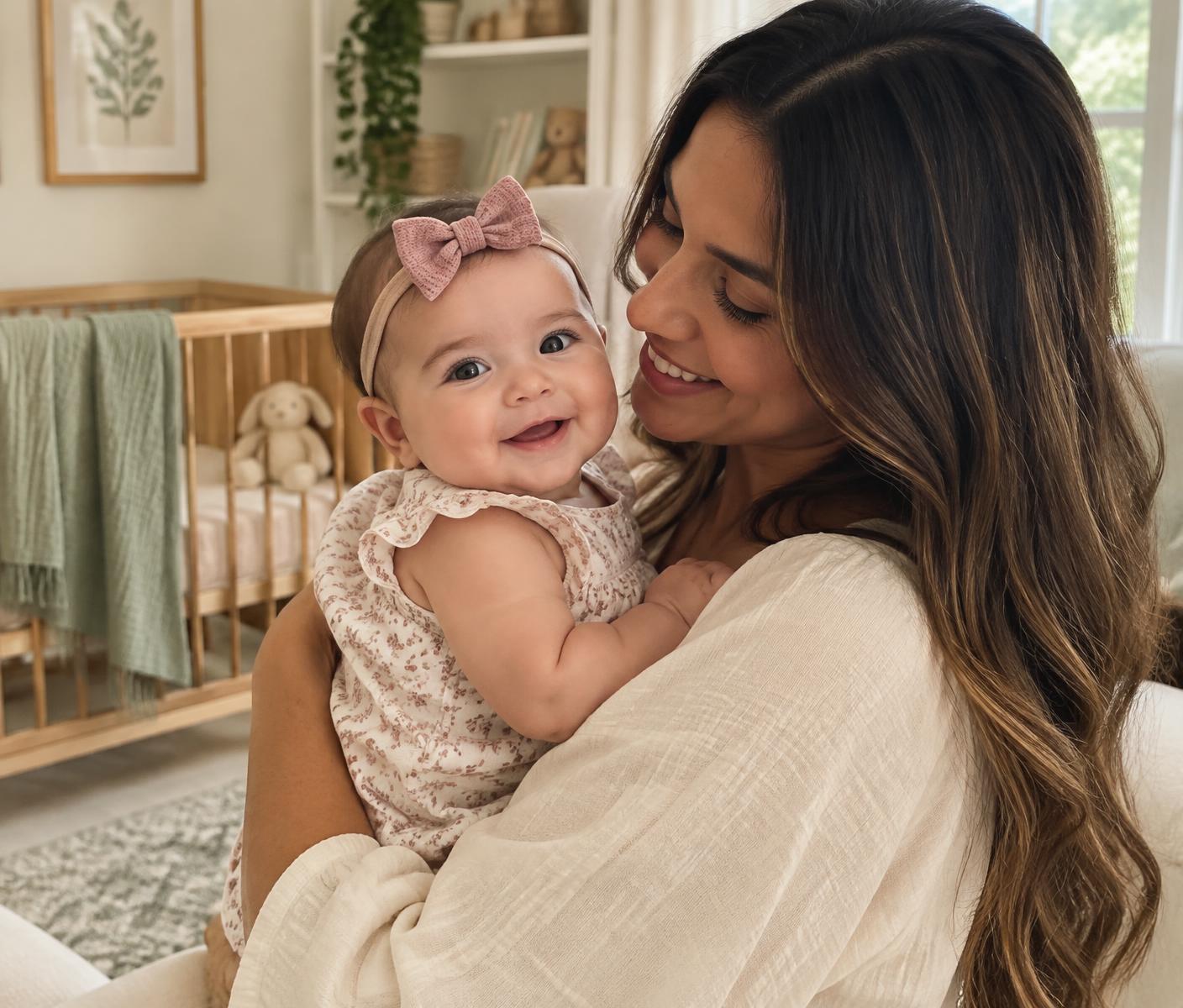 Kit laços Baby (10 unidades) em uso